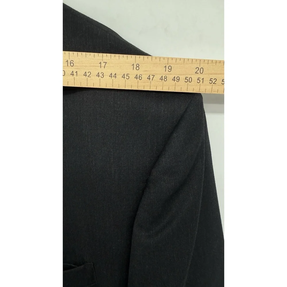 Pronto Uomo Platinum 100% Wool‎ Blazer 52L Charcoal Gray 2 Button